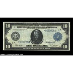 Fr. 946 $10 1914 Federal Reserve Note Extremely Fine. This is only the fourth example of this scarce