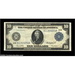 Fr. 947 $10 1914 Federal Reserve Note Choice Extremely Fine. A perfectly natural note, and a rather.