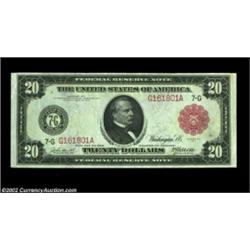 Fr. 958a $20 1914 Red Seal Federal Reserve Note Choice Extremely Fine. This Chicago District Red Sea