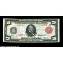 Fr. 960b $20 1914 Red Seal Federal Reserve Note Extremely Fine. Minneapolis Red Seal Twenties are ev