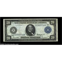 Fr. 975a $20 1914 Federal Reserve Note CGA Crisp Uncirculated 60. A well-margined Philadelphia Twent