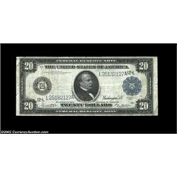 Fr. 1011a $20 1914 Federal Reserve Note Very Fine. An affordable mid-grade representative. Important