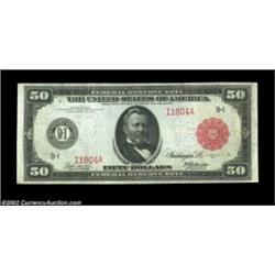 Fr. 1020a $50 1914 Red Seal Federal Reserve Note Extremely Fine. Only a half dozen examples are know