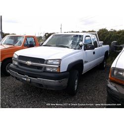 2004 CHEVROLET SILVERADO 2500HD ~ 287,688 MILES VIN: 1GCHK29124E146302, PICKUP, RWD, V8, 6.6L T,    