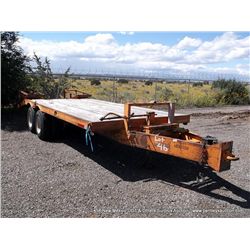 1983 J & B 10 - 15 TON FLATBED UTILITY TRAILER VIN: JB14BB202265, NOTES: NEEDS MAJOR BRAKE REPAIR TI