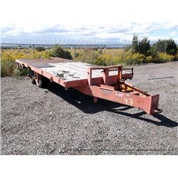 J & B 10 - 15 TON FLATBED UTILITY TRAILER VIN: JB63BB202224, NOTES: WORN FRAME TITLE # FA3465-00