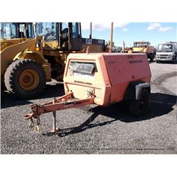 1991 INGERSOLL RAND 185B AIR COMPRESSOR S/N: 190112V91328, 185 CFM, 640 HOUR (print sequence:) FA129