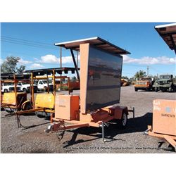 1999 DISPLAY SOLUTIONS MESSAGE BOARD TRAILER S/N: S340-789, NOTES: NEEDS PANELS (print sequence:) FA