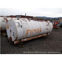ABOVE GROUND STEEL STORAGE TANK, APPROXIMATLEY 4000 GALLONS (print sequence:) FY14-126