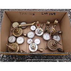 BOX: 6 HARRIS & VICTOR GAS REGULATORS & 1 TORCH MIXED