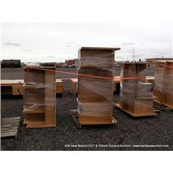 LOT: 5 GOLDEN OAK OFFICE DESKS & COMPUTER DESK (print sequence:) FY14-086