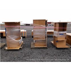 LOT: 6 GOLDEN OAK OFFICE DESKS & COMPUTER DESK (print sequence:) FY14-086