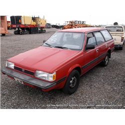 1989 SUBARU GL WAGON, 4WD ~ 147,756 MILES WAGON, 4WD, H4, 1.8L, RED, CSFD TITLE # 14252934A667814 3 