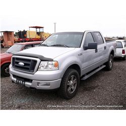 2005 Ford F-150 PICKUP, 4WD ~ 163,289 MILES PICKUP, 4WD, V8, 5.4L, SILVER, CSFD TITLE # 14252934A667