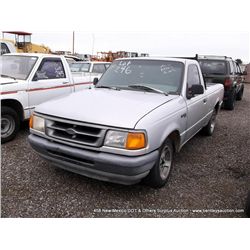 1994 FORD RANGER ~ 157,756 MILES PICKUP, RWD, I4, 2.3L, GRAY, CSFD TITLE # 14252934A667805 2 KEYS 1F