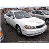Image 3 : 2000 INFINITI I30 SEDAN, SALVAGE ~ 156,825 MILES SEDAN, FWD, V6, 3.0L, WHITE, SALVAGE TITLE, CSFD TI