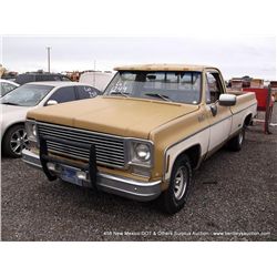 1976 CHEVROLET C10 PICKUP ~ 89,849 MILES YELLOW, CSFD TITLE # 14252934A667809 2 KEYS CCL146S209617 1