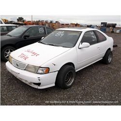 1997 NISSAN 200SX COUPE, SALVAGE ~ 163,829 COUPE, FWD, IR, 1.6L, WHITE, SALVAGE TITLE, CSFD TITLE #1