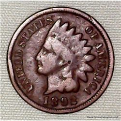 1892 1 Cent "Indian Head Cent" MINT ERROR COIN