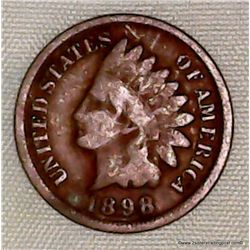 1898 1 Cent  Indian Head Cent 