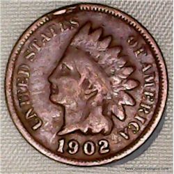 1902 1 Cent  Indian Head Cent  MINT ERROR COIN