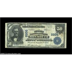 Monmouth, IL - $50 1902 Plain Back Fr. 681 The Second NB Ch. # 2205High denominations only from this