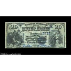 Mount Carmel, IL - $20 1882 Value Back Fr. 581 The American NB Ch. # (M)5782The only Value Back from