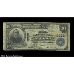 Saint Elmo, IL - $10 1902 Plain Back Fr. 626 The First NB Ch. # 9388A very tough large note from the