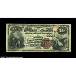 Secor, IL - $10 1882 Brown Back Fr. 490 The First NB Ch. # (M)6007A genuinely rare note from a small