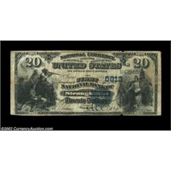 Stronghurst, IL - $20 1882 Value Back Fr. 581 The First NB Ch. # (M)5813A rare type from a rare bank