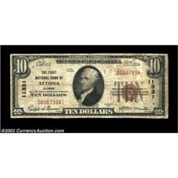 Altona, IL - $10 1929 Ty. 1 The First NB Ch. # 11331Type ones only in small size, as this bank liqui