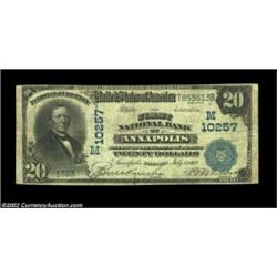 Annapolis, IL - $20 1902 Plain Back Fr. 654 The First NB Ch. # (M)10257The only bank to issue in thi