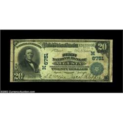 Augusta, IL - $20 1902 Plain Back Fr. 650 The First NB Ch. # (M)6751A very rare bank with only four.