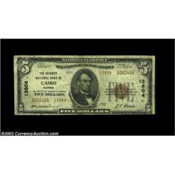 Cairo, IL - $5 1929 Ty. 2 The Security NB Ch. # 13804This was Cairo's only bank to issue small size.