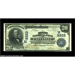 Earlville, IL - $20 1902 Date Back Fr. 642 The First NB Ch. # (M)3323A scarce large note from well c