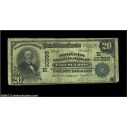 East Saint Louis, IL - $20 1902 Plain Back Fr. 656 The Drovers NB Ch. # (M)10399Large notes only fro