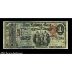 Farmer City, IL - $1 1875 Fr. 383 The First NB Ch. # 2156A lovely blue end paper example from this r