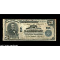 Freeburg, IL - $20 1902 Plain Back Fr. 651 The First NB Ch. # 7941A tough note from this small south