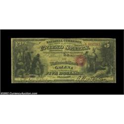 Galena, IL - $5 Original Fr. 397 The NB of Galena Ch. # 831An excessively rare bank which issued Fir