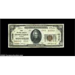 Georgetown, IL - $20 1929 Ty. 2 First NB Ch. # 13448Type twos only from this extremely rare bank, th