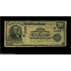 Hume, IL - $20 1902 Plain Back Fr. 658 The First NB Ch. # (M)11108A very scarce one bank location in