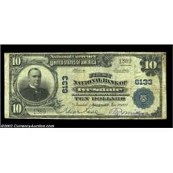 Ivesdale, IL - $10 1902 Plain Back Fr. 634 First NB Ch. # 6133A very scarce bank in large size, with