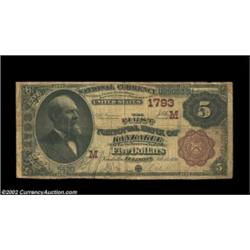 Kankakee, IL - $5 1882 Brown Back Fr. 471 The First NB Ch. # (M)1793Large notes only from this bette