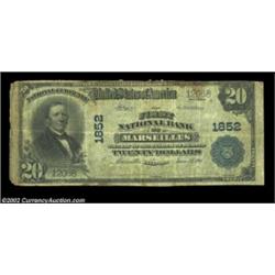 Marseilles, IL - $20 1902 Plain Back Fr. 654 The First NB Ch. # 1852Large notes only from this scarc