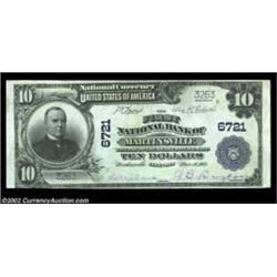 Martinsville, IL - $10 1902 Plain Back Fr. 624 The First NB Ch. # 6721An attractive example which is