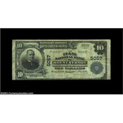 Mount Vernon, IL - $10 1902 Plain Back Fr. 632 The Ham NB Ch. # 5057About Fine, with purple signatur