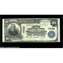 Moweaqua, IL - $10 1902 Plain Back Fr. 624 The First NB Ch. # 7739A rare note from the only bank her