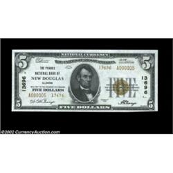 New Douglas, IL - $5 1929 Ty. 2 The Prange NB Ch. # 13696A beautiful note cut from the first sheet s