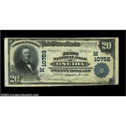 Oneida, IL - $20 1902 Plain Back Fr. 658 The First NB Ch. # (M)10752A very scarce Know County bank w