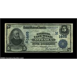 Ottawa, IL - $5 1902 Date Back Fr. 590 The National City Bank Ch. # (M)1465Large notes only from thi